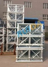 Red Painted Double Cage Building Site Hoist Equipment 1600kg , Building Materials Lift