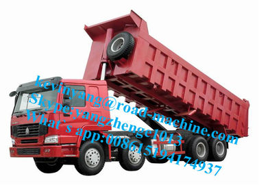 Sinotruck Front Hydraulic Lifting  8 x 4 Heavy Duty Dump Truck 371HP Engine